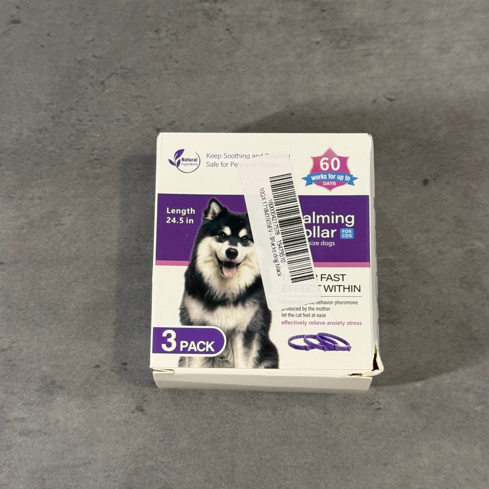 Kidlove Calming Collar for Dogs 3 Pack Purple Pheromone Anxiety Relief 24.5in